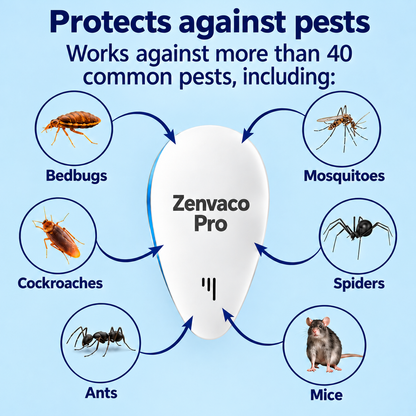 Zenvaco Pro™ – Ultrasonic Pest Repeller
