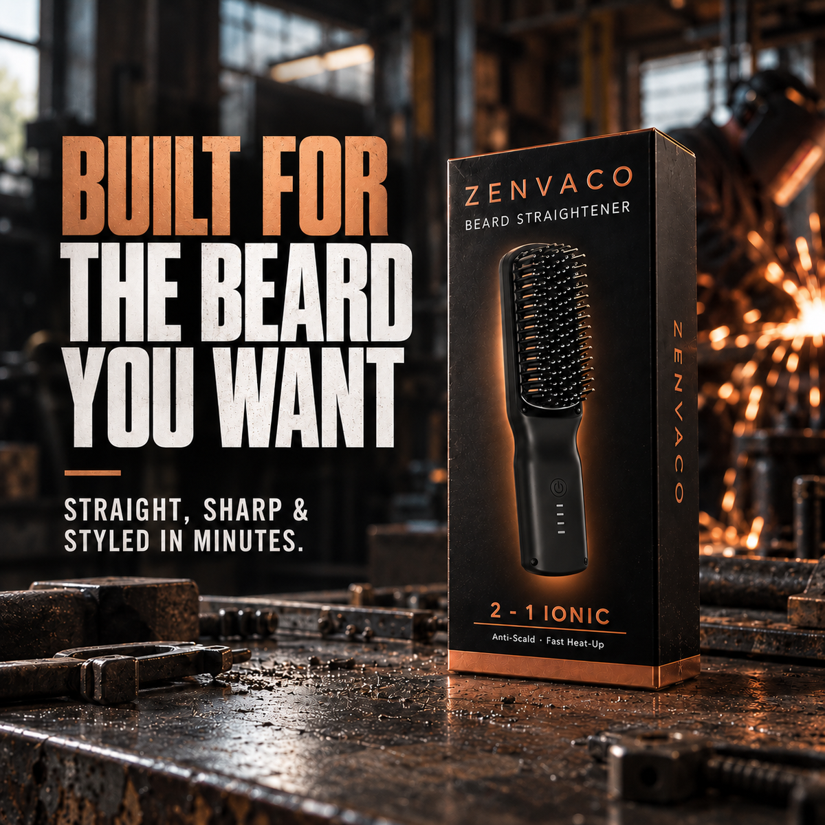 2-in-1 Beard Straightener 2.0
