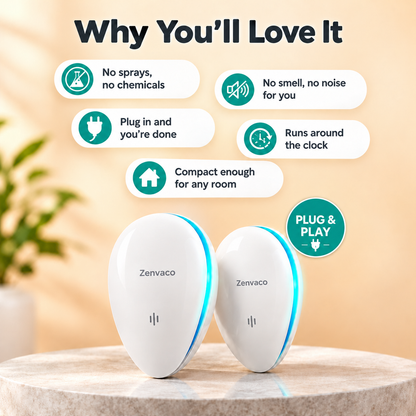 Zenvaco™ Ultrasonic Pest Repeller